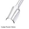 sourcing map Half-Round Shaped Leather Cutter Punch 10mm Strap End