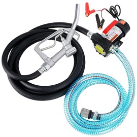 HOOTSUM 1 Inch Suction Hose for Fuel Diesel Transfer Pump, 6.5 Feet Oil Kerosene Transfer Tube with 3/4 & 1 Inch Threaded Couplings