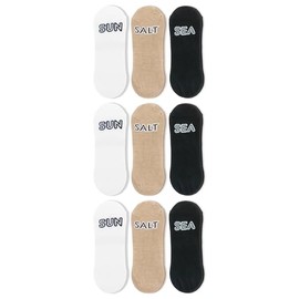 Sperry Women's Liner with Arch Support 9 Pair Pack, Black Assorted, Women's Shoe Size 4-10