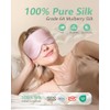 BeeVines Máscara para dormir 100 seda, máscaras oculares opacas (2