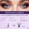 280pzskit De Extensiones Pestañas Raíces Curvaturad C 9-16mm