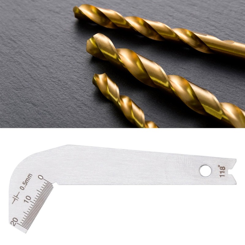 Drill Gauge, Sharpening Angle Guide, Drill Sharpening Gauge, Stainless Steel