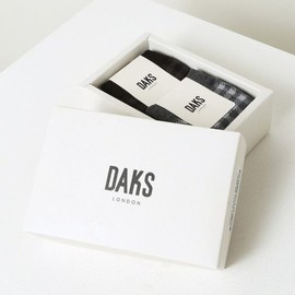 Daks (신세계강남점)DBSS5E921BK남성장목2족 체크 면혼방 장목 2족세트 (DBS S5E921BK) Men's Long Socks 2-Pairs Set Check Cotton Blend