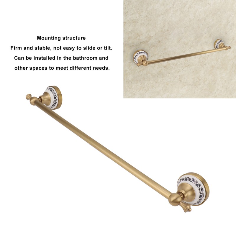 Towel Bar European Style Single Rod Hanging Bath Towel Holder
