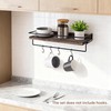 Bathroom Floating Shelves With Towel Bar - Solid Walnut Wooden