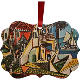 RNK Shops Mediterranean Landscape by Pablo Picasso Metal Frame Ornament - Double Sided