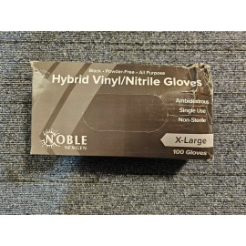 Noble QTY 1000 Noble NexGen 3 Mil Thick Black Hybrid Powder-Free Gloves Extra Large