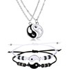 Set of 4 Yin Yang Necklace Bracelet Set Yin Yang