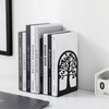 HappyHapi Book Ends, Metal Bookends for Shelves Decorative, Tree Stopper
