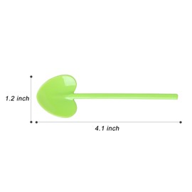 OULIGET Plastic Tasting Spoons,Plastic Spoons,Disposable Ice Cream Spoon,Dessert Spoon,4.1 Inches,100 Piece,Green.