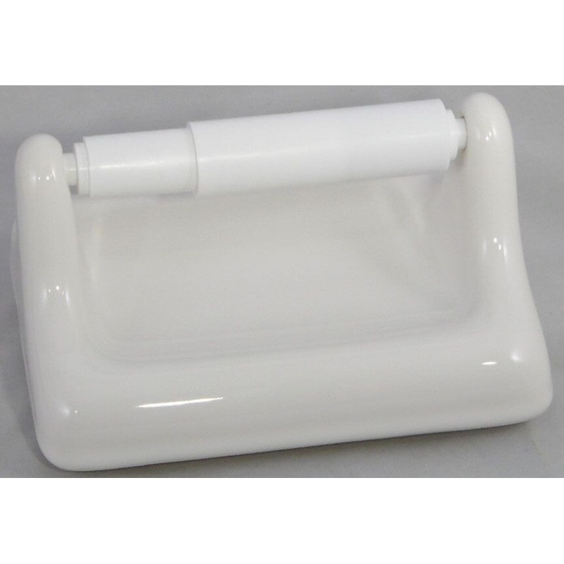 AC Products Vintage White Ceramic TP Toilet Paper Holder Thinset