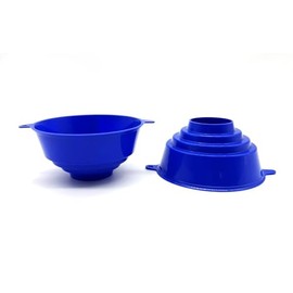 Set di 2 imbuti per marmellate, colore: blu