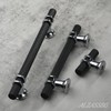 Alzassbg 10 Pack Matt Black and Silver Cabinet Pulls, 3-3/4