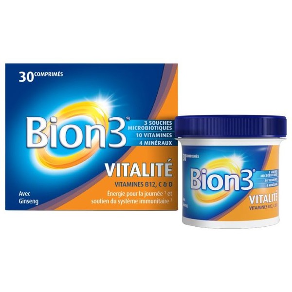 Bion 3 Vitalité Vitamines B12, C & D, 30 tablets