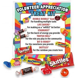 Volunteer Appreciation Treat Survival Kit (50 kits per pack) Gifts for National Volunteer Week