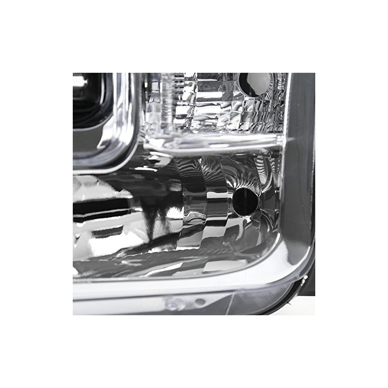 Spec-D Tuning Chrome Clear Headlights for 2015-2017 Ford F150 Head