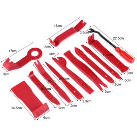 12er Auto Trim Entfernung Werkzeug Set Kit Mit Hebelstange Set Fastener Remover Auto Karosserie Reparatur Werkzeuge Trim Formung Innentür Dash Panel Remover Für Automotive Marine und Flugzeug Fahrzeug