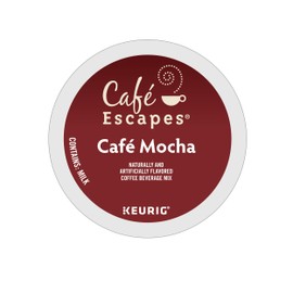 Café Escapes Café Mocha Coffee Beverage, Single-Serve Keurig K-Cup Pods, Flavored Coffee Pods, 72 Count