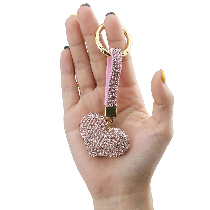 F.ZH Key Chain, Bag Charm, Bag Accessory, Love Charm, Rhinestone,