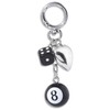AUNVITO 8 Ball Dice Charm Keychain - Cute Bag Purse
