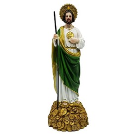 Gigi's Classy Kids 12" St. Jude on Money Coins Statue San Judas Tadeo Dinero Imagen Estatua Figure Figurine