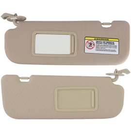 ASAPE Left & Right sides Sun Visor Fit for 2011-2014 for Hyundai Elantra, Beige without Sunroof 1*Car Sun Visor(Left & Right sides)