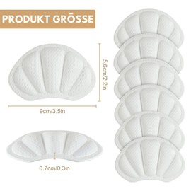 Kronwahl 3 Paar Fersenschutz Schuheinlagen, erstklassiges Fersenpolster für Schuhe, bequemer Fersenschoner, selbstklebende rutschfeste Fersenkissen für optimalen Komfort (weiß)