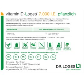 Vitamin D-Loges 7,000 International Units Vegetable - Vita Pack of 90