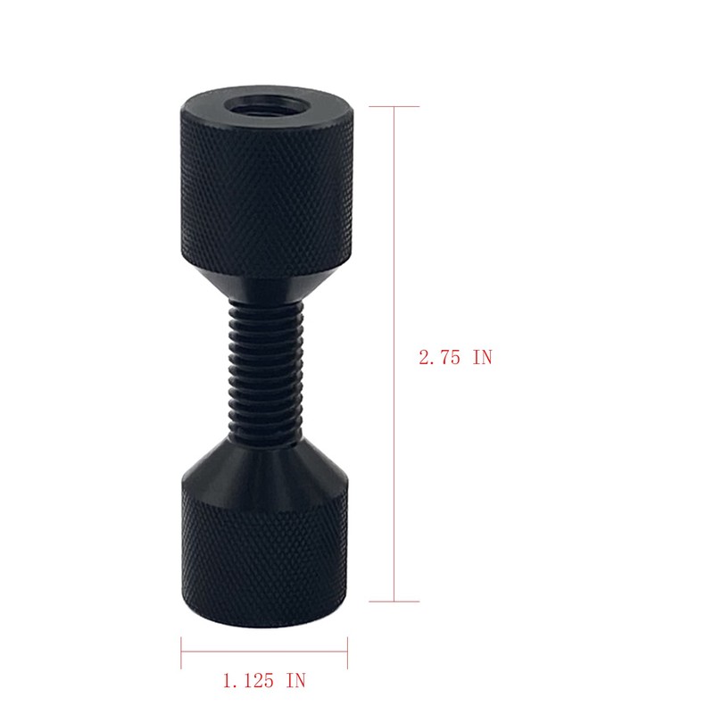 UcarSoon 1-1/8" Two Hole Alignment Pin Set Carbon Steel Black