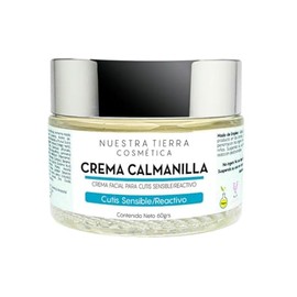 Nuestra Tierra Cosmética Crema Calmanilla para Cutis Sensible y Reactivo, Crema Facial Hidratante, 60 Gramos