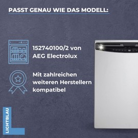 Lichtblau Lower Door Seal 2807 1527401002 Colour Black for Dishwasher I Seal Suitable for AEG, Electrolux, Zanussi and Many More I Spare Part Rubber for Dishwasher