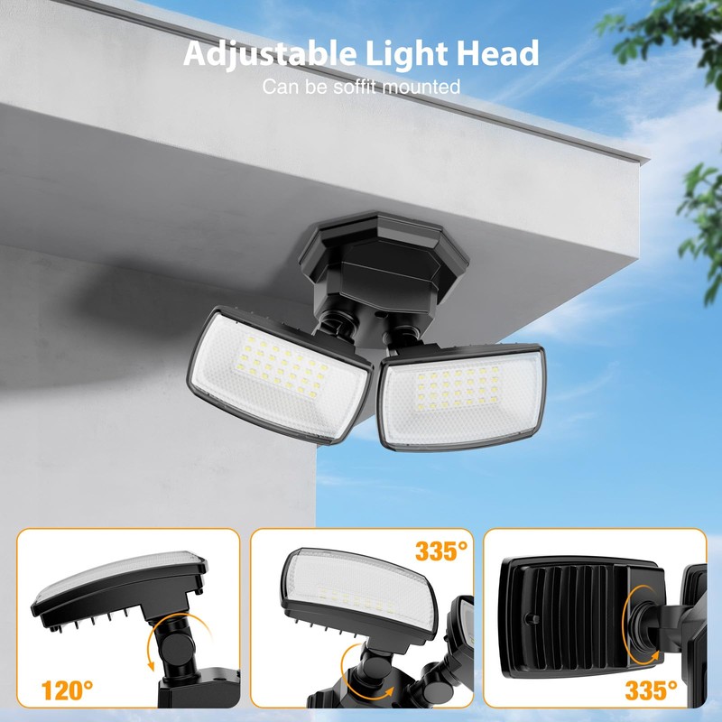 Onforu 3200LM Flood Lights Outdoor, 32W 6500K LED Security Light