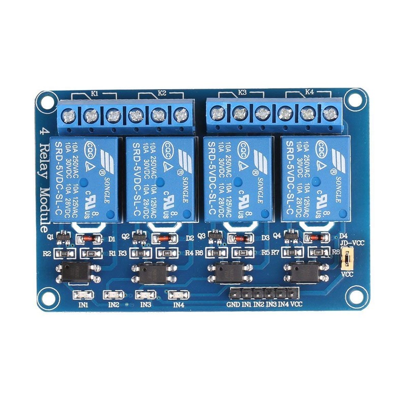 ARCELI 4 Channel DC 5V Relay Module with Expansion Card