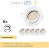 6 x LED Recessed Spotlights 230 V Flat Dimmable (5