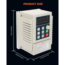 Dollate 1HP 0.75kw AC 220V Variable Frequency Drive, 5A Single-Phase to 3 Phase Variable Frequency Drive Inverter Converter, Professional VFD Speed Controller for Motor Speed Control