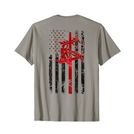 Lineman American flag Electric Cable Lineworker T-Shirt