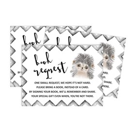 Inkdotpot 30 Hedgehog Jungle Animals Baby Shower Book Request Cards Bring A Book Instead Of A Card Baby Shower Invitations Inserts Games