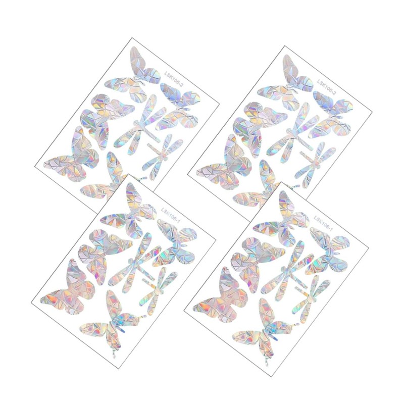 STOBAZA 8 Sets Cute Butterfly Window Decals Bird Collision Window