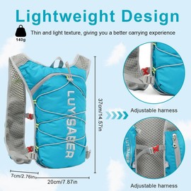 flintronic Running Backpacks, Lightweight Running Hydration Vest Backpack with Reflective Design, Women Men Functional Running Vest, Hydration Vest Pack for Outdoor Climbing Hiking Cycling Biking