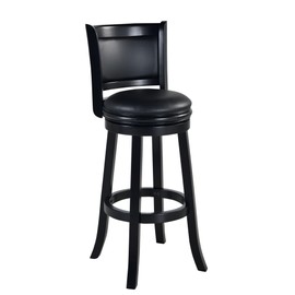 Boraam Augusta Extra Tall Swivel Bar Stool, 34-Inch, Black