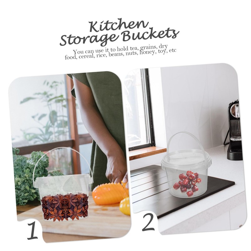 RORPOIR 10 Pcs Airtight Food Storage Buckets Dustproof Moisture Proof