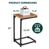 Ekisemio C Table for Sofa, C Shaped End Table with