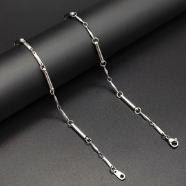 Jeroot Women's Magnetic Necklace, Stylish, Width 0.08 inch (2 mm), Total Length 17.7 inches (45 cm), Necklace Chain, Popular Exclusive Box, Stainless Steel, No Gemstone