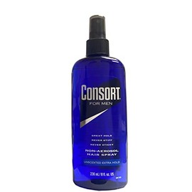 Consort Hair Spray for Men, Extra Hold, Unscented, Non-Aerosol - 8 fl oz