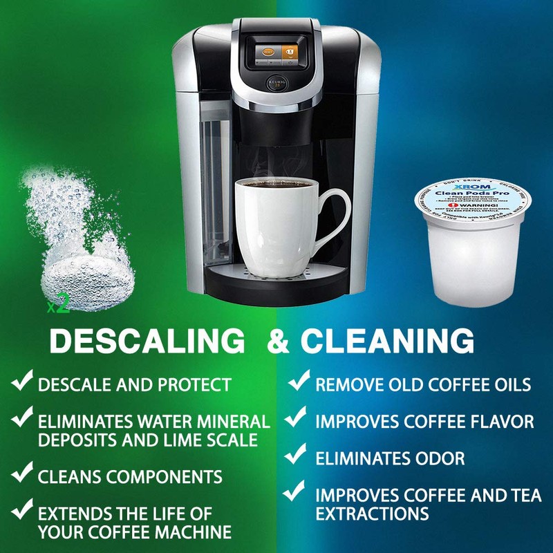 XROM Professional Descaling Kit Compatible With All K-Cup Keurig 2.0