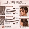 327pcs Hair Pins and Bobby Pins Set, Brown Hair Pins