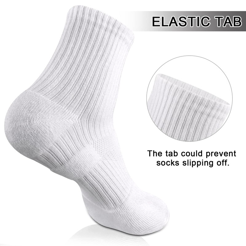 COOPLUS Calcetines deportivos de algodón para mujer, 6 pares, 6
