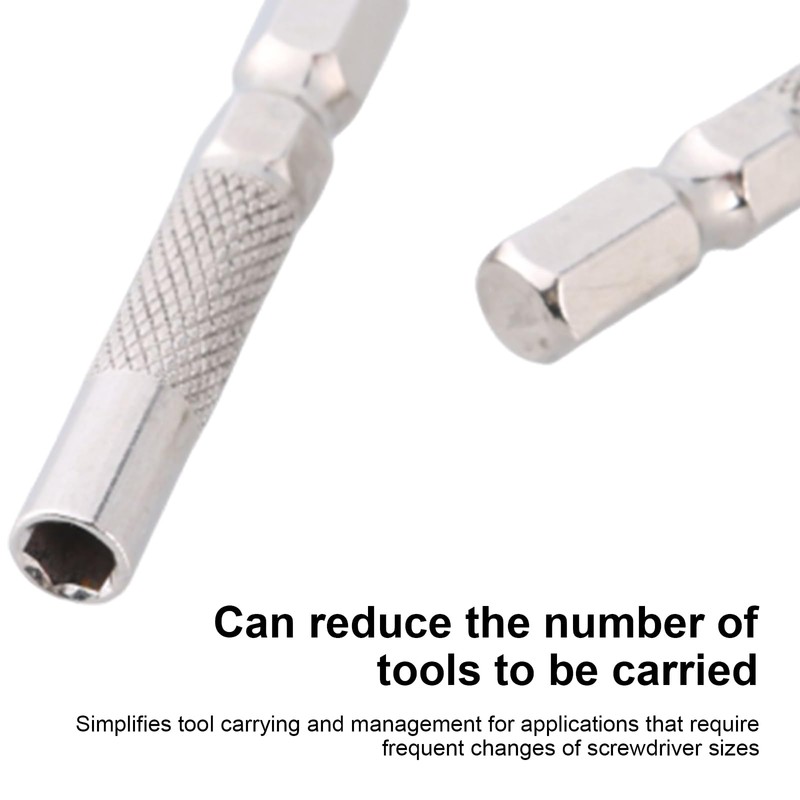 PTILSERY Hexagon Shank 6.35mm 1/4"" Insert Bit Adapter To 4mm