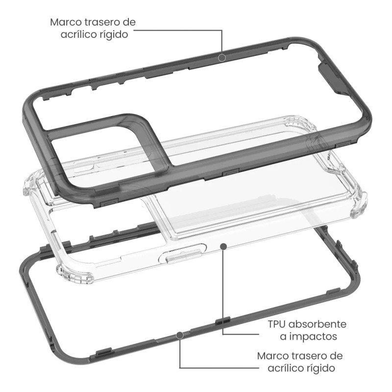 Funda Para Motorola Protector Uso Rudo 3 En 1 Antigolpes