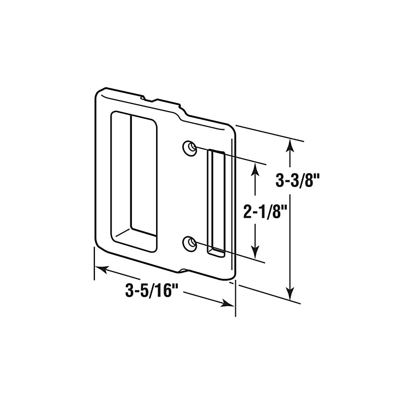 Prime-Line A 208 White Sliding Screen Door Pull, fits Andersen